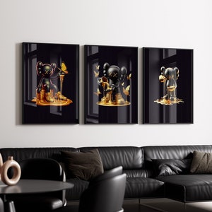 【ご予約品】 Poster, Kaws Gold Set Poster Kaws Printable Kaws, 3 of 絵画