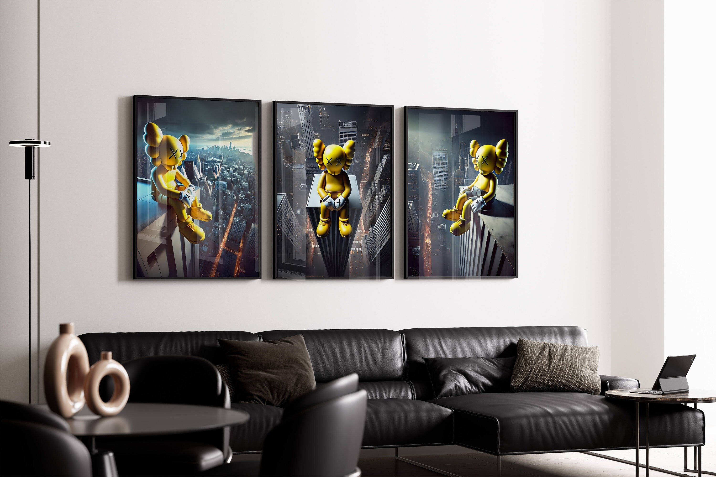 Yellow Kaws - Etsy Canada Yellow Kaws - Etsy Canada