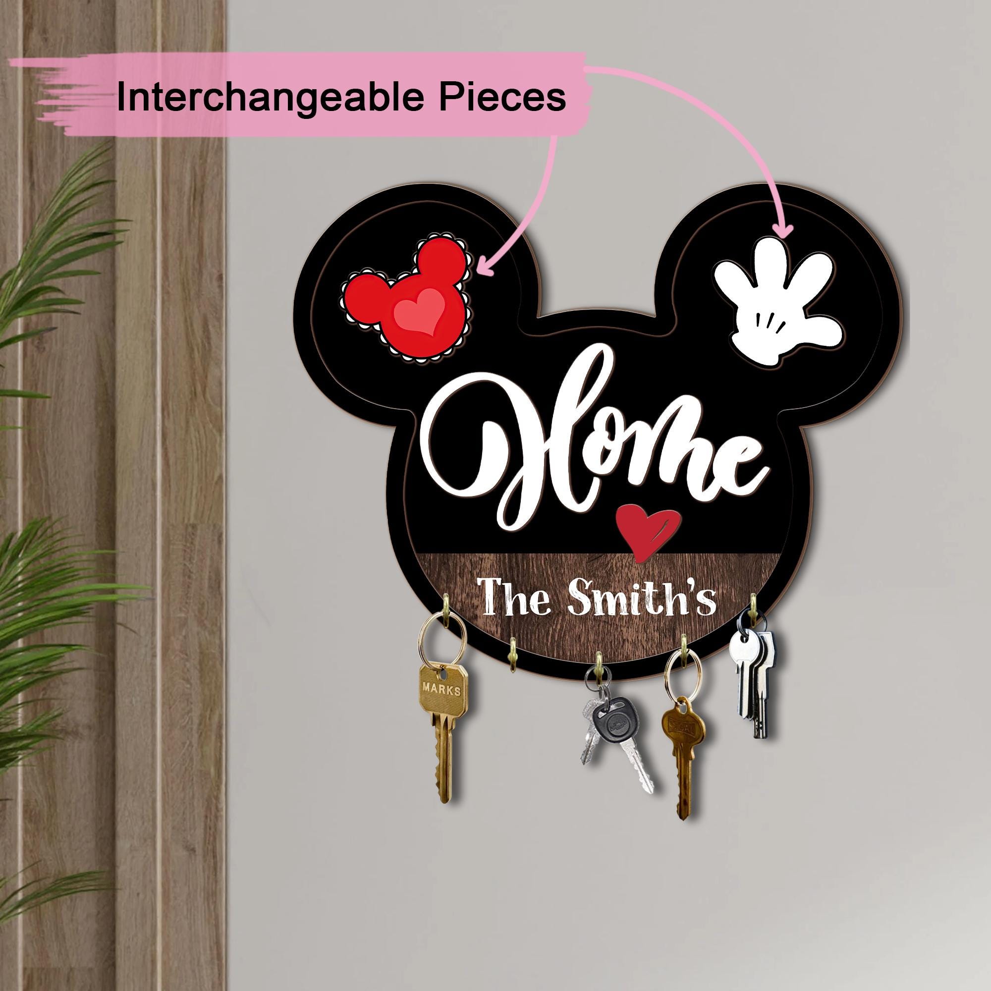 Welcome Home Key Sign Personalized Welcome Home Key Hook With Interchangeable Pieces & Custom ...