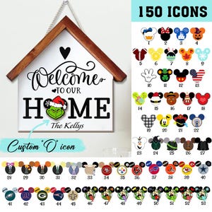 以下が含まれることがあります： 「Welcome to our Home The Kellys」という文字と、