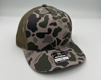 RICHARDSON 112 DUCK CAMO  Trucker Hat Marsh Loden