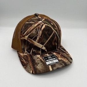 Custom Camo Leather Patch Hat Mossy Oak Realtree Laser Engraved