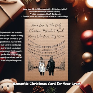 Tarjeta de Navidad Tarjeta de felicitación navideña personalizada Tarjeta de felicitación navideña Tarjeta divertida Tarjetas navideñas Tarjeta para ella Linda tarjeta navideña Primero