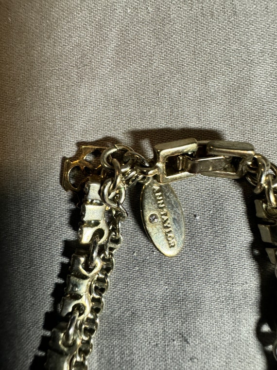 Necklace, Ann Taylor, 20-inch silver-tone, plum m… - image 2