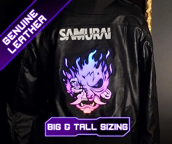 Johnny s Samurai Jacket LED Cyberpunk 2077 genuine Leather BIG TALL Sizing Etsy