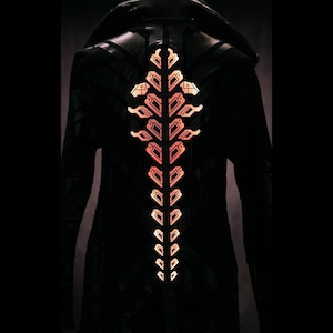 LED Cyberpunk 2077 Sandevistan Jacket w Hood / Edgerunners / Phantom Liberty / Removable / Washable / Waterproof for Cosplay Festivals Raves