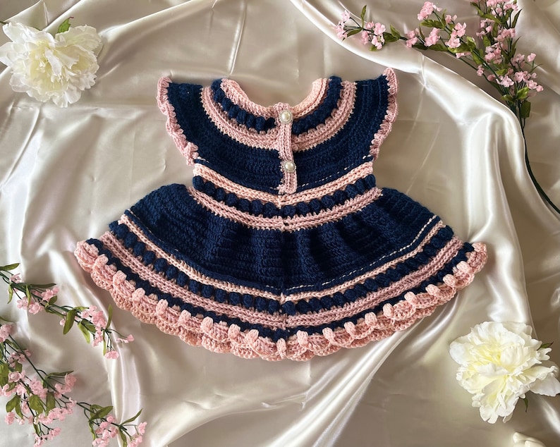 Baby Girl Crochet Dress Baby Gift Handmade Baby Dress Baby Photoshoot
