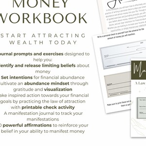 Money Manifestation & Law of Attraction Workbook | Abundance Mindset, Financial Freedom and Wealth Manifestation Guide