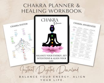 Chakra Self-Discovery & Intention Planner | Guided Chakra Journal for Reflection, Mindfulness Spiritual Alignment