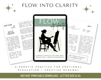 Somatic Flow Workbook | Emotional Regulation, Clarity (Printable PDF)