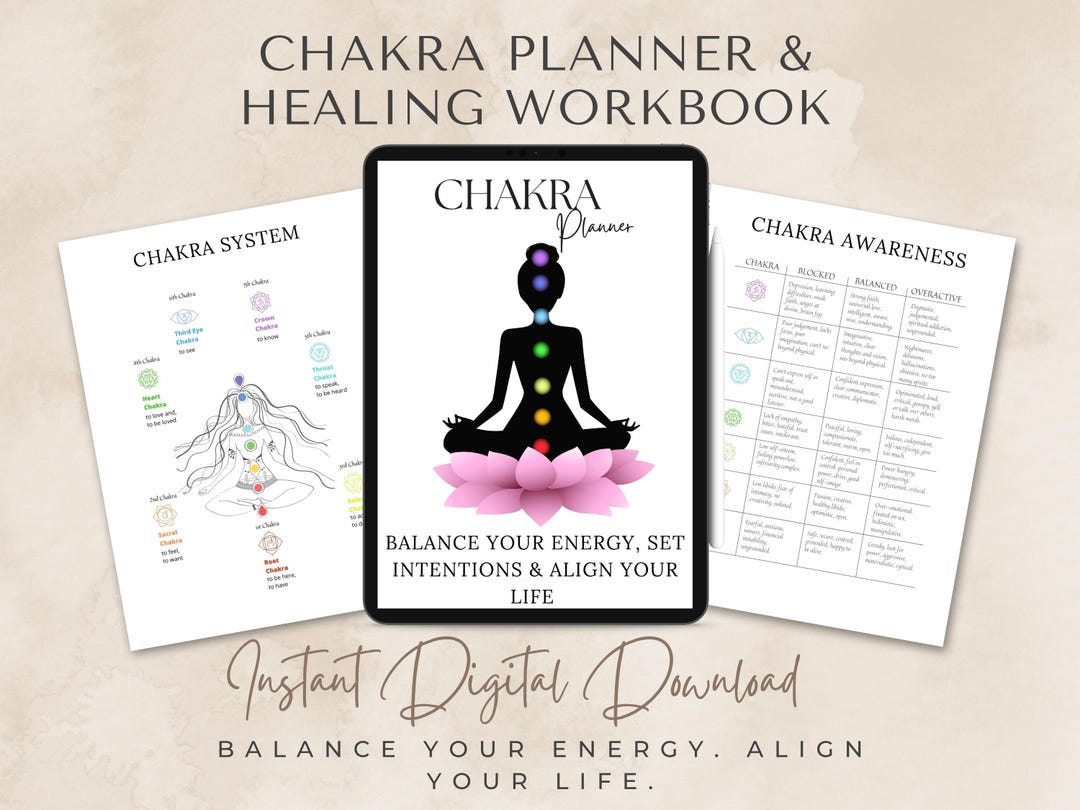 Chakra Healing Planner, Energy Workbook, Crystal Rituals (digital ...