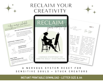 Reclaim Your Creativity | Nervous System Reset Workbook for Emotional Healing & Creative Clarity Digital Download