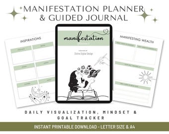 Manifestation Journal Digital Planner | GoodNotes Friendly Intentions & Goal Planning Journal | Printable PDF