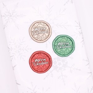 Stickers en cire Joyeux Noël | Cartes de vœux, cartes de vœux, cartes de vœux, invitations à des fêtes, cadeaux | Sceaux de cire préfabriqués festifs faits à la main