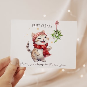 Joyeuses fêtes de Noël | Joyeux Noël, joyeuses fêtes, carte de voeux de saison pour la famille, les amis, les collègues | avec autocollant de cire | Carte vierge