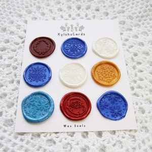 Stickers cachets de cire mystérieux des Fêtes | Cartes de Noël, saisons, fêtes, invitations à des fêtes, cadeaux | Stickers adhésifs en cire faits main