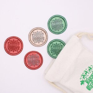 Stickers en cire Joyeux Noël | Cartes de Noël, articles de saison, cartes de vœux, invitations à des fêtes, faire-part de Noël | Stickers adhésifs en cire faits main