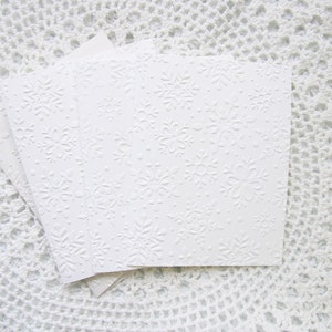 carte de correspondance en relief de flocon de neige | Vierge à l'intérieur, livrée avec un cachet de cire | Carte de voeux, Carte de vœux, Carte de Noël, Personnalisable