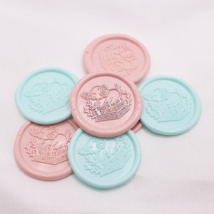 9 sceaux de cire éléphant, autocollants auto-adhésifs | Cire à faire soi-même, Faire-parts baby shower, Mignon, Fête, Tampon de cire, Baby Shower | Fait main