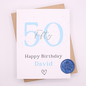 Joyeux anniversaire carte d'anniversaire avec autocollant de cire | Jalon des 30, 40, 50 et 60 ans | Carte d'anniversaire personnalisée pour tous les âges