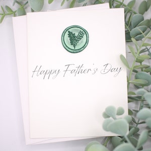 Carte de fête des pères heureuse avec autocollant de cire | Pour papa, carte de voeux faite main sincère pour papa | Carte avec autocollant de cire | Carte unique