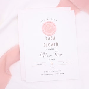 Faire-part de fête de naissance personnalisé | Invitation personnalisée | Livré avec un autocollant de cire pour enveloppe | Faire-part unique