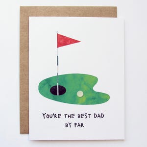 Avant ! Fête des pères et carte d'anniversaire de papa avec sceau de cire de golf | Papa, mari, amateur de golf, golfeur, carte de golf amusante, meilleur père par Par | Fait main