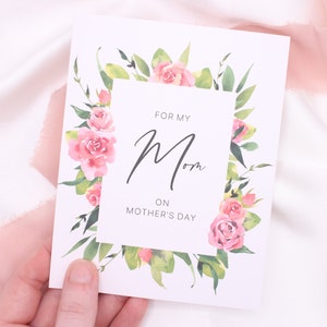 Carte personnalisée de fête des mères avec cachet de cire pour enveloppe | Salutation sentimentale pour maman | Carte faite main | Blanc à l'intérieur | Uniques