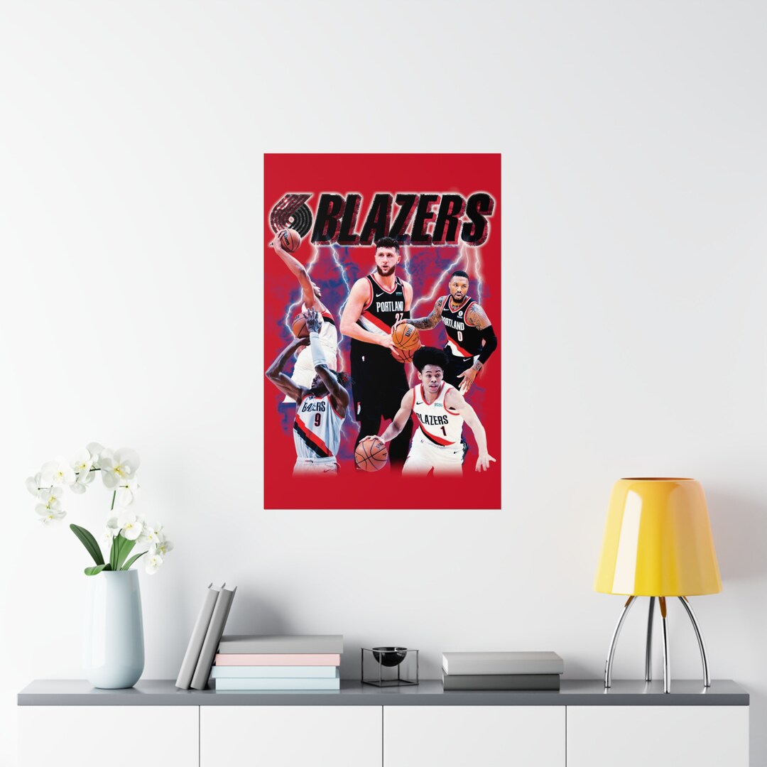 NBA Vintage Inspired Trailblazers Poster: Retro Basketball - Etsy