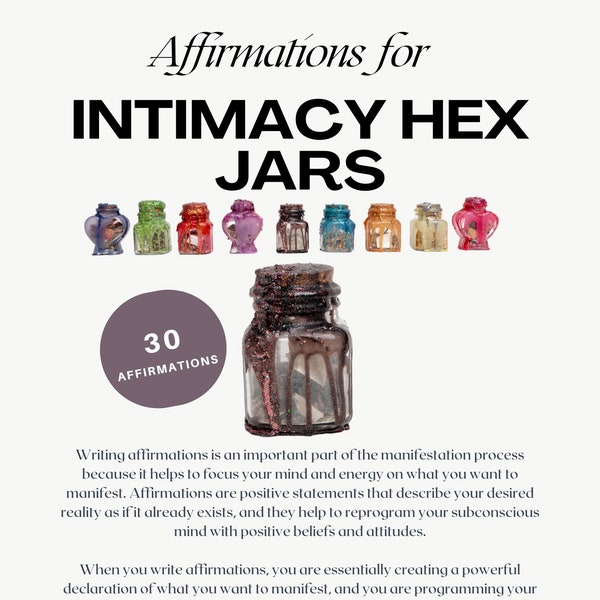 Intimacy Hex Affirmations for Manifesting Journaling