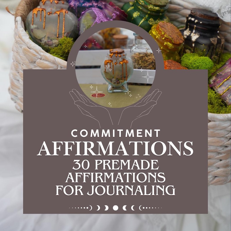 Commitment Affirmations for Manifesting Journaling image 1