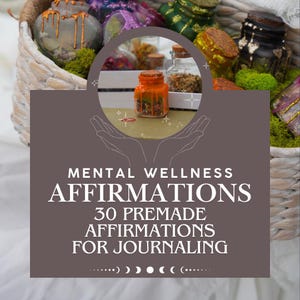 Mental wellness manifestation affirmations for journaling