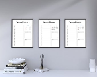 2024 Weekly Planner || 12 Monthly Planner || Weekly Organizer || 2024 Calendar ||