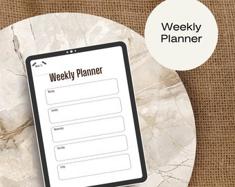 Weekly Calendar , Printable Planner ,Weekly Planner,Printable Calendar