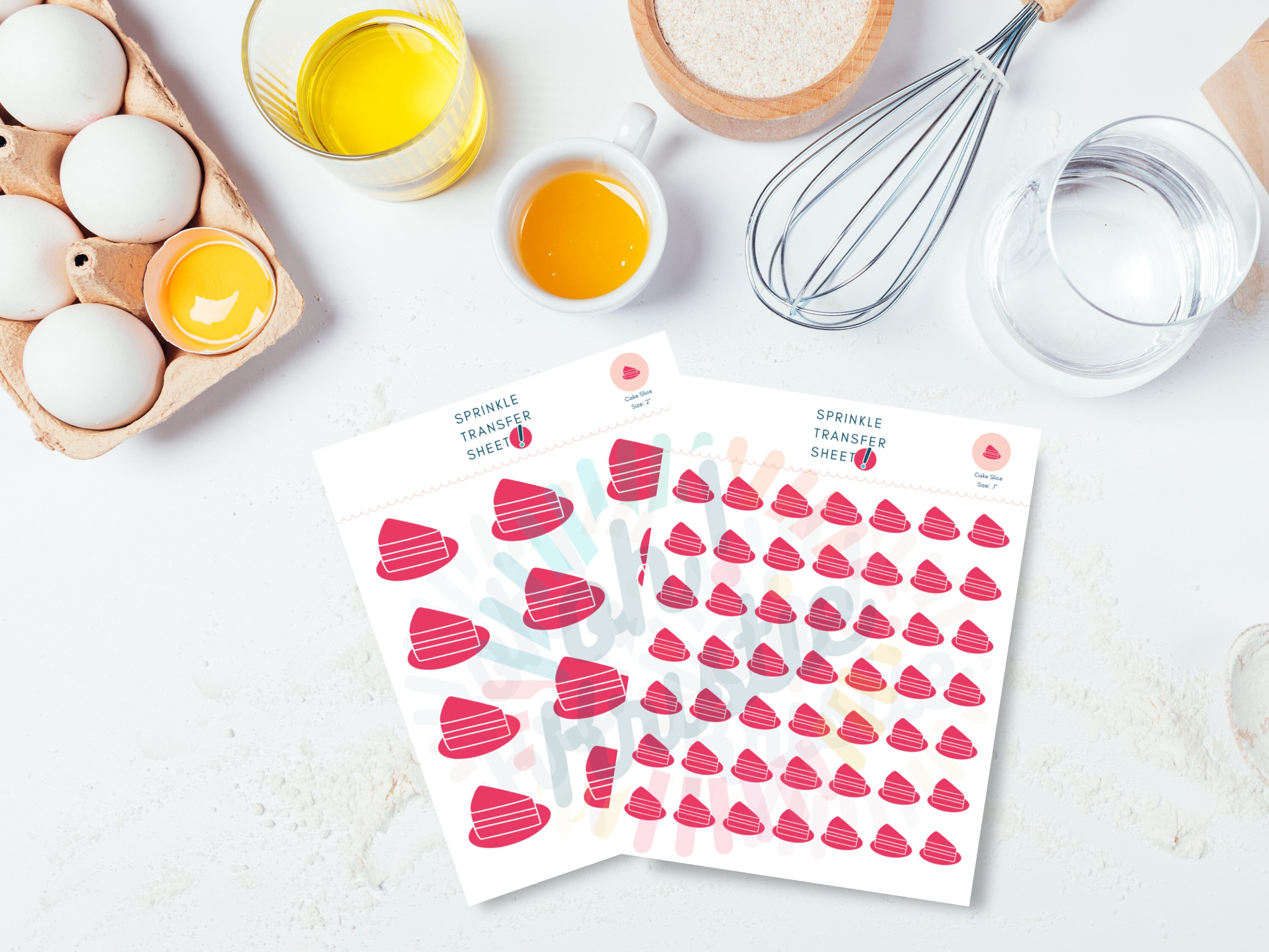 Cake Slice Birthday Royal Icing Transfer Sheet PDF Download, Royal ...