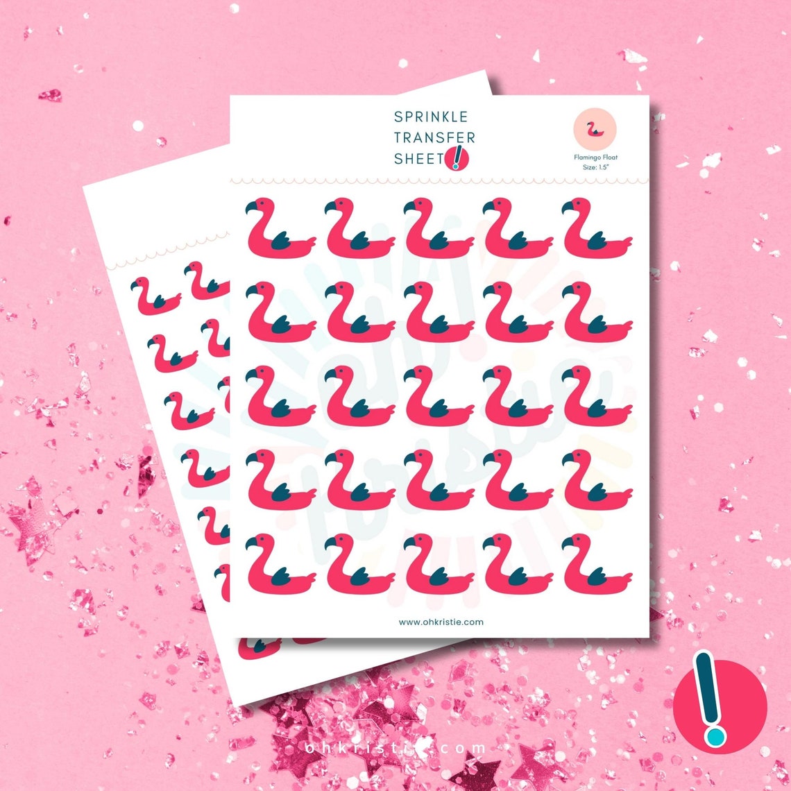 Flamingo Float Royal Icing Transfer Sheet Royal Icing Etsy