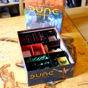 SPICE WAR Insert / Inlay / Organizer incl. kaarthouder (compatibel met "DUNE: War for Arrakis" en de "Space Guild" -uitbreiding)