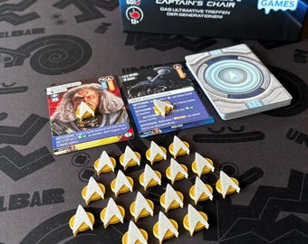 STAR TREK: Captain's Chair Premium Uitgeputte Token Set / Upgrade / Deluxe Set / Refurbishment (compatibel met Captain's Chair)