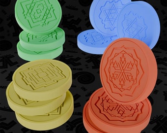 SOLARPUNK RANGER Premium Token Set (compatible with “Earthborne Rangers”)