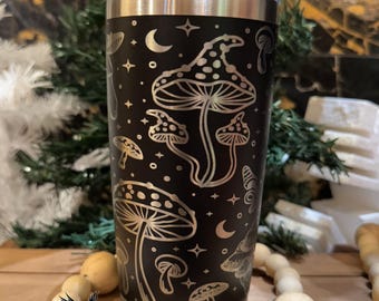 Mushroom - 20oz Tumbler Full Wrap Laser Engraved