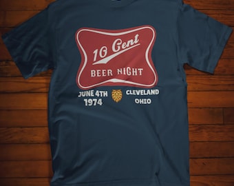 10 Cent Beer Night Tee - Vintage Baseball Fan T-Shirt