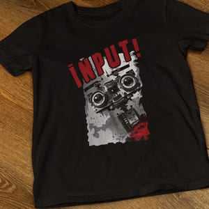 Johnny 5 Input Tee -80s Movie Short Circuit Shirt, Robot Drawing Tshirt, Sci-Fi Film Graphic Top, Retro Pop Culture, Starrship Designs