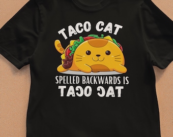 Funny Taco Cat Graphic Tee - Unisex Shirt, Cat Lover Gift
