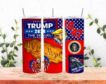 IL SEQUEL Trump 2024, Noi il popolo, Trump Train 20oz. tumbler, file png