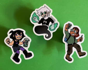 Vinyl Danny Phantom Trio Stickers