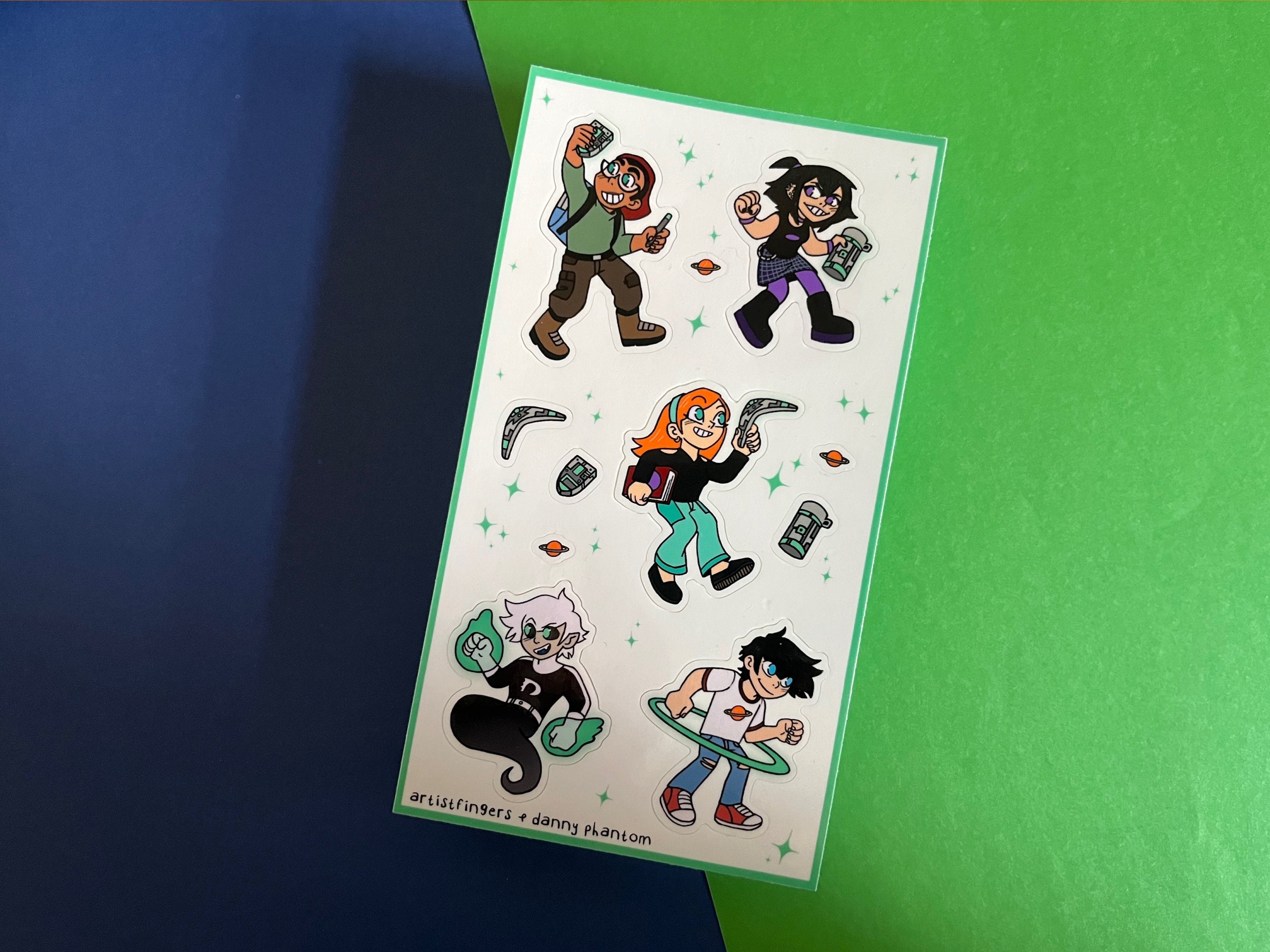 Vinyl Sticker Sheet - Danny Phantom Mini Stickers