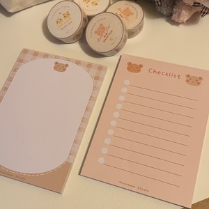 Blocos de notas de urso fofos l Blocos de notas de urso fofos l Memorando fofo l Memorando kawaii l Blocos de notas coreanos l Blocos de notas coreanos l Bloco de notas kawaii l Papelaria fofa