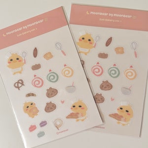 Little Chick Bakery Theme Sticker Sheet | Kawaii Stickers | Sticker Sheets | Cute Stickers | Decorative Stickers | Journaling Sticker l Bujo