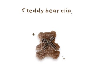 Pince à cheveux en peluche ours l Accessoire pour cheveux l Accessoires pour cheveux mignons l Barrette à cheveux mignonne l Barrette à cheveux pour enfants l Barrette à cheveux coréenne l Cheveux mignons