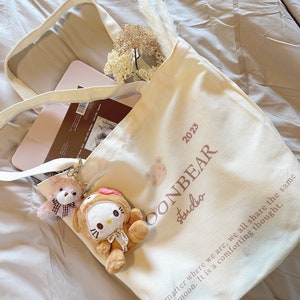 Cute Totebag l canvas bag l cute eco bag l cute tote bag l aesthetic tote bag l korean eco bag l canvas eco bag l kawaii eco bag l gift bag